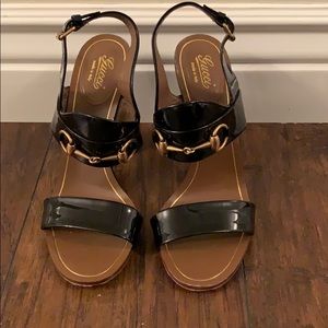 SOLD -Gucci Patent Leather Horsebit Sandals- SOLD
